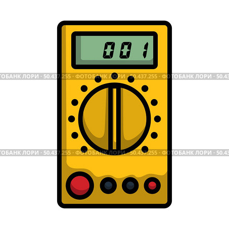 Multimeter Icon. Editable Bold Outline With Color Fill Design. Vector Illustration. Стоковая иллюстрация, агентство Ingram Publishing / Фотобанк Лори