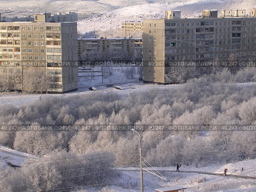 Мурманск, дома (2005 год). Стоковое фото, фотограф Игорь Осадчий / Фотобанк Лори
