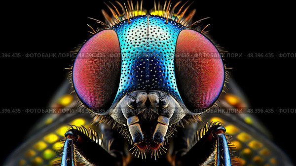 musca house flies ai generated. Стоковое AI-изображение, AI-художник Vectorwin / Фотобанк Лори