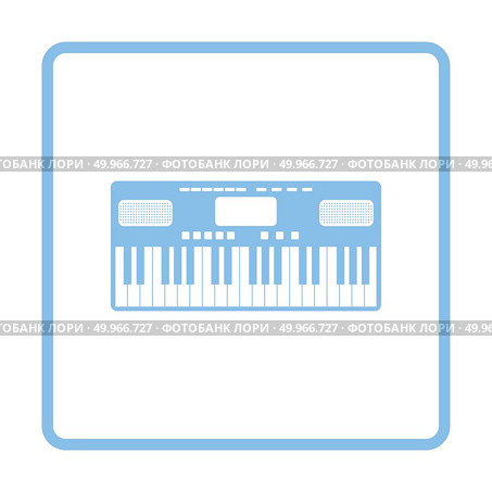 Music synthesizer icon. Blue frame design. Vector illustration. Стоковая иллюстрация, агентство Ingram Publishing / Фотобанк Лори