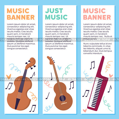 Musical instruments vector illustration. Musical instruments metaphorically converse, creating harmonious World Music Day echoes with rhythmic celebration diverse tunes. Music banner, just music. Musical instruments. Classical world music merge, crafting harmonious journey entertainment. Music banner, just music. Стоковая иллюстрация, агентство Ingram Publishing / Фотобанк Лори