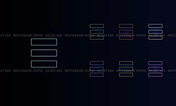 Набор неоновых символов идентификации. Набор символов разного цвета, слабое неоновое свечение. Иллюстрация на черном фоне. Стоковая иллюстрация, иллюстратор Карпенко Алексей / Фотобанк Лори