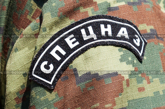 Нарукавный шеврон офицера спецназа. Стоковое фото, фотограф FotograFF / Фотобанк Лори