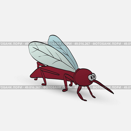 nasty cartoon mosquito. Стоковая иллюстрация, агентство Ingram Publishing / Фотобанк Лори