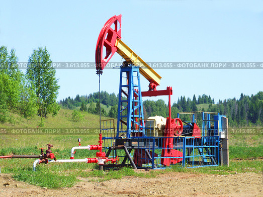 Нефтяной насос. Стоковое фото, фотограф Григорий Иваньков / Фотобанк Лори