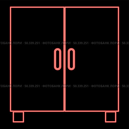 Neon cupboard or cabinet red color vector illustration image flat style light. Neon cupboard or cabinet red color vector illustration image flat style. Стоковая иллюстрация, агентство Ingram Publishing / Фотобанк Лори