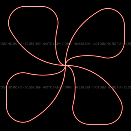 Neon four lobed fan blade paddle vane ventilation blade red color vector illustration image flat style light. Neon four lobed fan blade paddle vane ventilation blade red color vector illustration image flat style. Стоковая иллюстрация, агентство Ingram Publishing / Фотобанк Лори