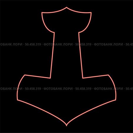 Neon thor’s hammer Mjolnir red color vector illustration image flat style light. Neon thor’s hammer Mjolnir red color vector illustration image flat style. Стоковая иллюстрация, агентство Ingram Publishing / Фотобанк Лори