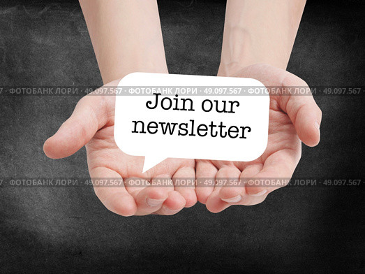 Newsletter written on a speechbubble. Стоковое фото, агентство Ingram Publishing / Фотобанк Лори