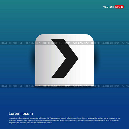 Next Arrow Icon - Blue Sticker button. Стоковая иллюстрация, агентство Ingram Publishing / Фотобанк Лори