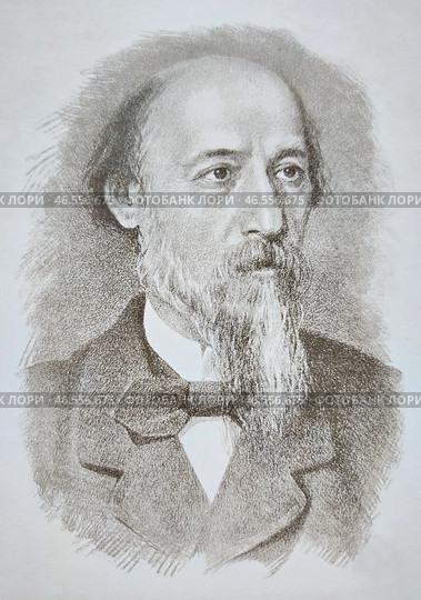 Николай Алексеевич Некрасов (1821-1877) русский поэт, прозаик и публицист. Является классиком русской литературы. По взглядам его причисляют к «революционным демократам». Редакционное фото, фотограф Сергей Елизарьев / Фотобанк Лори