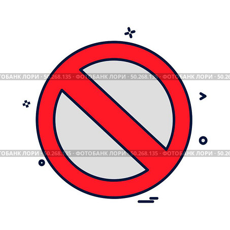 not allowed icon design vector. Стоковая иллюстрация, агентство Ingram Publishing / Фотобанк Лори