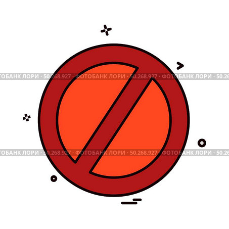 Not Allowed icon design vector. Стоковая иллюстрация, агентство Ingram Publishing / Фотобанк Лори