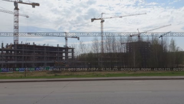 Новая Москва строится (2024 год). Редакционное видео, видеограф Валерий Иванович Клейменов / Фотобанк Лори