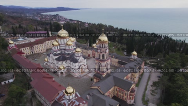 Ново-Афонский монастырь, Абхазия. Стоковое видео, видеограф Максим Бойков / Фотобанк Лори
