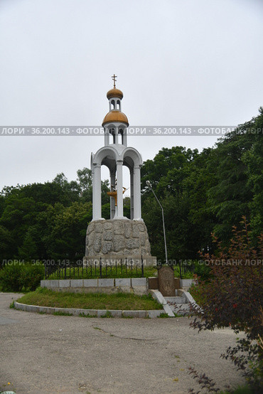 Обелиск-часовня в городе Фокино Приморского края (2021 год). Редакционное фото, фотограф syngach / Фотобанк Лори