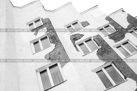 Обшарпанные стены, постсталинская архитектура, минимализм. Стоковое фото, фотограф Yuriy  Barbaruk / Фотобанк Лори