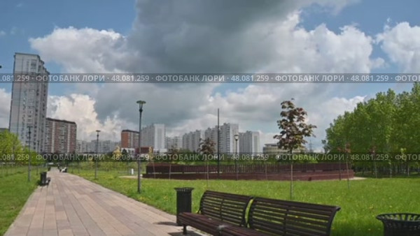 Обзор городского парка в мае в Москве (2024 год). Стоковое видео, видеограф Валерий Иванович Клейменов / Фотобанк Лори