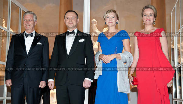 Official visit to Poland paid by His Majesty the King of the Belgians and Her Majesty the Queen of the Belgians. Reception hosted by His Majesty the King of the Belgians and Her Royal Majesty the Queen of Belgium. Редакционное фото, агентство BE&W Photo / Фотобанк Лори