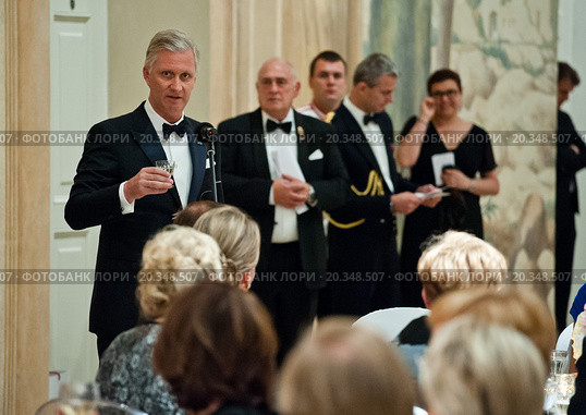 Official visit to Poland paid by His Majesty the King of the Belgians and Her Majesty the Queen of the Belgians. Reception hosted by His Majesty the King of the Belgians and Her Royal Majesty the Queen of Belgium. Редакционное фото, агентство BE&W Photo / Фотобанк Лори