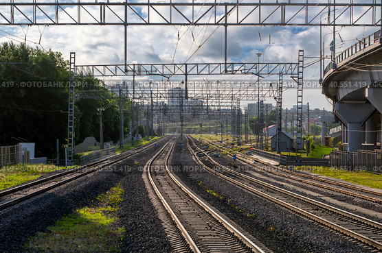 Окружная железная дорога МЦК, Москва (2023 год). Стоковое фото, фотограф Олег Пученков / Фотобанк Лори