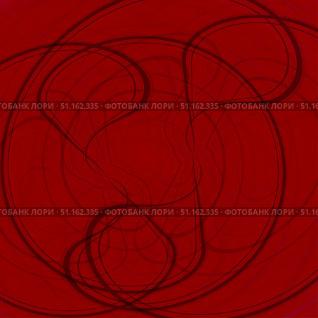 On a red background, there are chaotic dark twisted lines of different thicknesses. Стоковая иллюстрация, иллюстратор Marina Blazarenko / Фотобанк Лори
