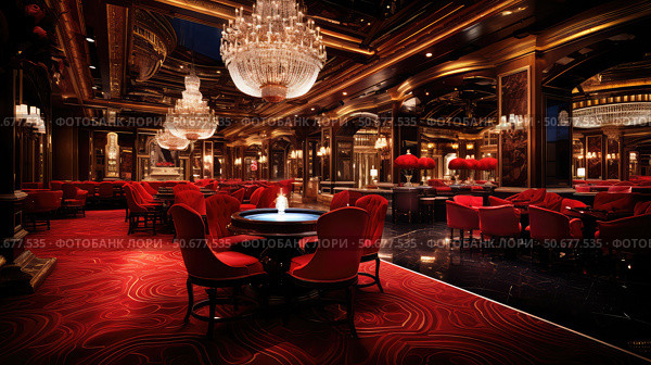 opulent casino red ai generated. Стоковое AI-изображение, AI-художник Vectorwin / Фотобанк Лори