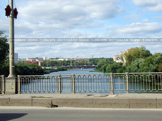 Орел. Вид на Оку с моста Дружбы. Стоковое фото, фотограф Юрий Жеребцов / Фотобанк Лори