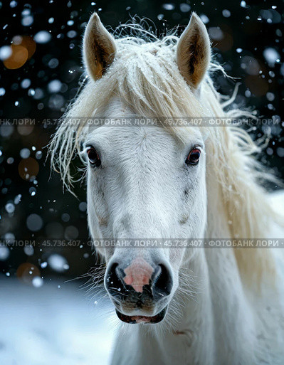 Orlov Trotter, is a famous Russian breed of light harness horses with a hereditary ability to trot at a fast pace. 2026 is the year of the Horse according to the eastern calendar. Стоковое AI-изображение, AI-художник Сергей Елизарьев / Фотобанк Лори