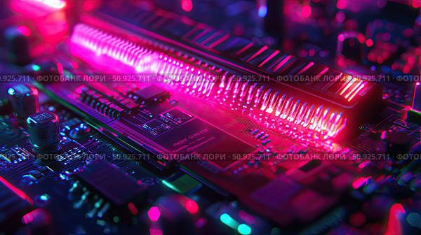 oscillation vibrating RAM chip ai generated. Стоковое AI-изображение, AI-художник Vectorwin / Фотобанк Лори