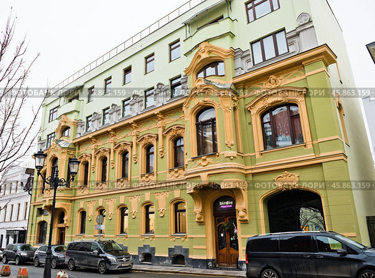 Особняк Николая Терентьева. Петровский переулок, дом 8. Москва. Россия. Редакционное фото, фотограф E. O. / Фотобанк Лори