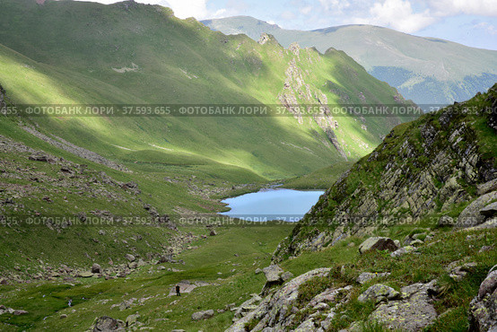 Озеро Кынгыр-Чад, Красный Карачай, КЧР. Стоковое фото, фотограф Оглоблин Андрей Николаевич / Фотобанк Лори