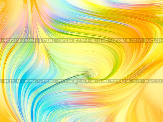 Paint In Motion. Visual Perfume series. Visually pleasing composition of vibrant flow of hues and gradients for works on art, design and technology. Стоковое фото, агентство Ingram Publishing / Фотобанк Лори