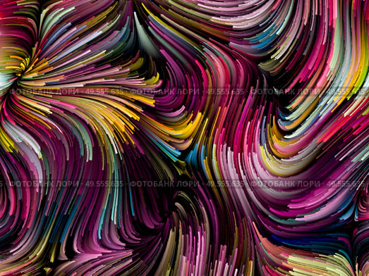 Paint Motion series. Saturated curving color strands on the subject of art, creativity and movement. Стоковое фото, агентство Ingram Publishing / Фотобанк Лори