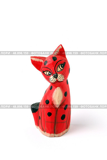 Painted wooden cat. Стоковое фото, агентство Ingram Publishing / Фотобанк Лори