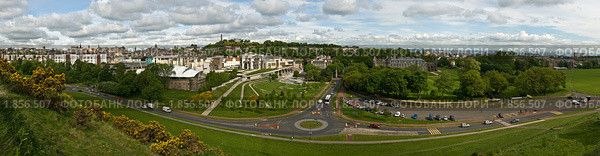Панорама Эдинбурга (вид с холмов Холируд-парка) (2010 год). Стоковое фото, фотограф Борис Иванов / Фотобанк Лори