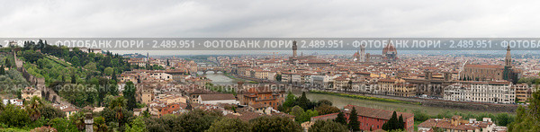 Панорама Флоренции в облачный весенний день (2008 год). Стоковое фото, фотограф FotAle / Фотобанк Лори
