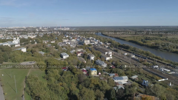 Панорама города Владимир с высоты Успенского собора (2018 год). Стоковое видео, видеограф Александр Клёнов / Фотобанк Лори