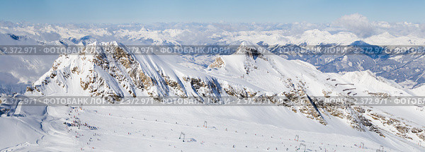 Панорама ледника Китцштайнхорн. Стоковое фото, фотограф Донцов Евгений Викторович / Фотобанк Лори