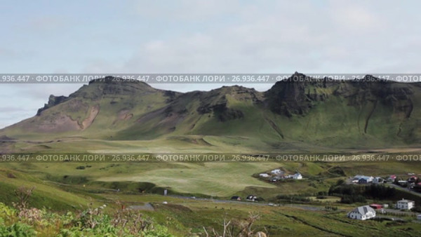 Panorama mountain landscape, Iceland. Стоковое видео, видеограф Юлия Колтырина / Фотобанк Лори