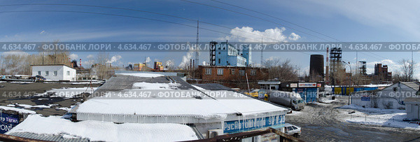 Панорама Нижнего Тагила весной (2013 год). Редакционное фото, фотограф Антон Прохоров / Фотобанк Лори