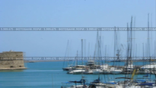 Панорама порта Ираклион (2013 год). Стоковое видео, видеограф Валентин Лещименко / Фотобанк Лори