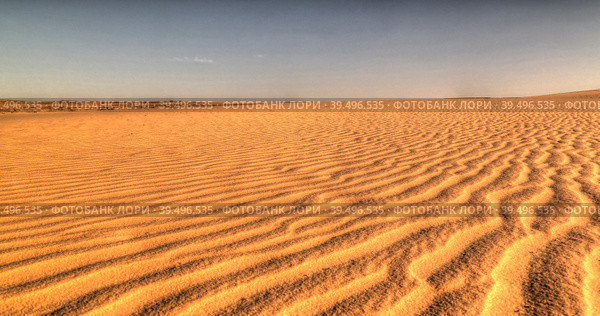 Panoramic Aerial view to dunes near Boukkou lake group of Ounianga Serir lakes at the Ennedi, Chad. Стоковое фото, фотограф Сергей Майоров / Фотобанк Лори