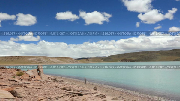 Панорманый вид лагуны Селесте (Laguna Celeste), Боливия (2013 год). Стоковое видео, видеограф Dmitry Burlakov / Фотобанк Лори