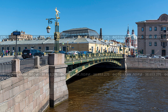 Пантелеймоновский мост.  Санкт-Петербург (2018 год). Редакционное фото, фотограф Александр Щепин / Фотобанк Лори