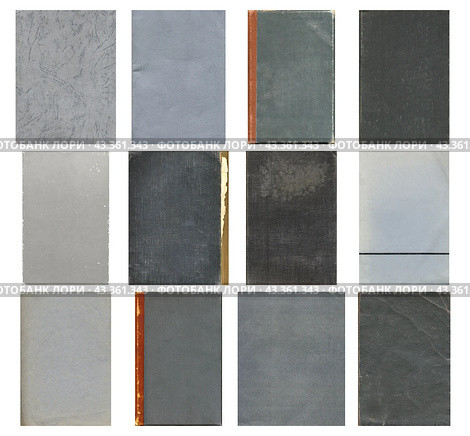 Paper and textile textures set. Blank retro pages and old book covers. Rough faded canvas surface. Perfect for background and vintage style design. Empty place for text. Стоковое фото, фотограф Андрей Степанов / Фотобанк Лори