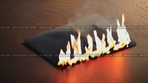 Paper document burning with flames on wooden surface with words "I'm sorry" Стоковое AI-видео, аниматор KATERINA AI / Фотобанк Лори