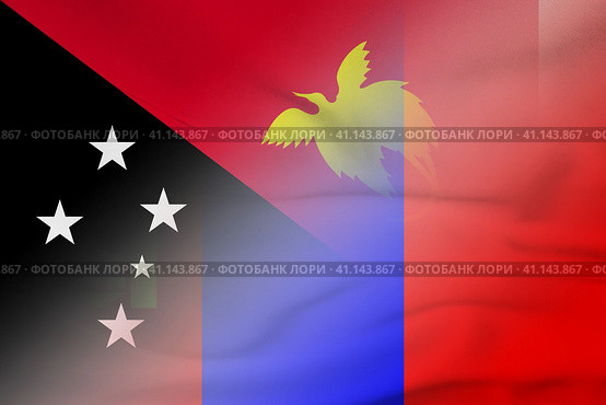 Papua New Guinea and Mongolia official flag transborder contract MNG PNG. Стоковая иллюстрация, иллюстратор Кабак Дмитрий / Фотобанк Лори