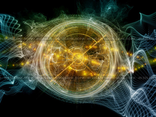 Particle Generator series. Background of fractal lights, patterns and fields on the subject of modern technologies, science, education and theoretical research. Стоковое фото, агентство Ingram Publishing / Фотобанк Лори