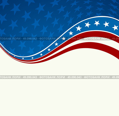 Patriotic wave background. Patriotic wave background. USA flag. Independence Day banner. Стоковая иллюстрация, агентство Ingram Publishing / Фотобанк Лори